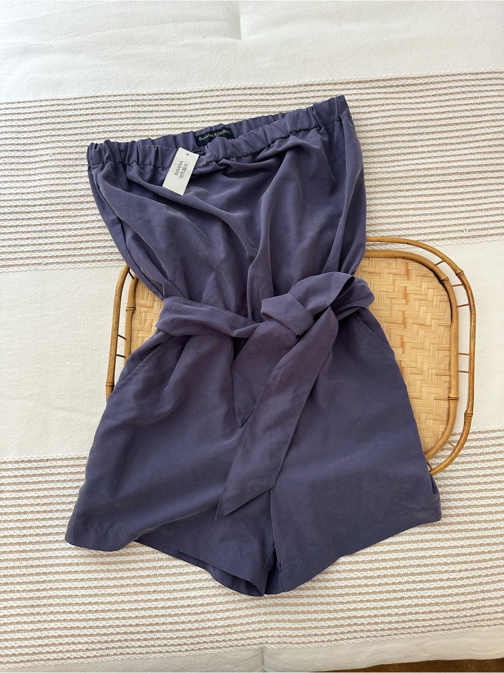 Banana Republic Strapless Tie-Waist Romper